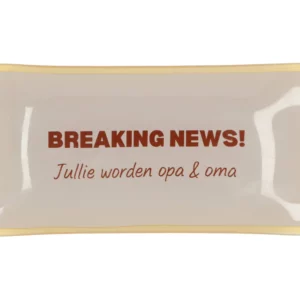 Bordje Breaking News Jullie worden oma en opa