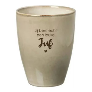 Mok keramiek Jij bent echt een leuke juf